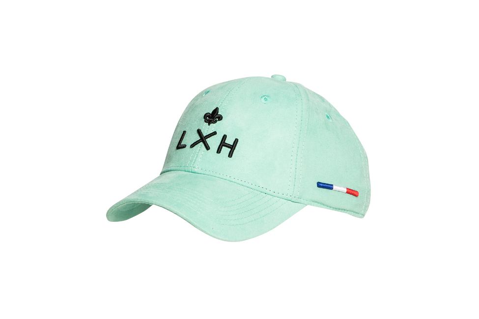 Casquette Suédine &quot;Monte-Carlo&quot; vert d'eau