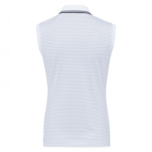 Polo à pois manche courte pour Femme