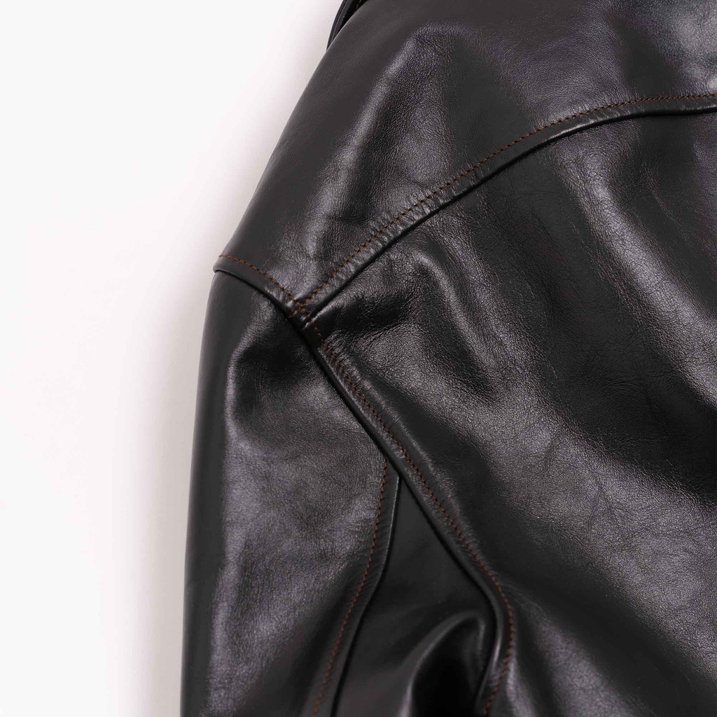 “Cossack” Black Horsehide Leather Jacket