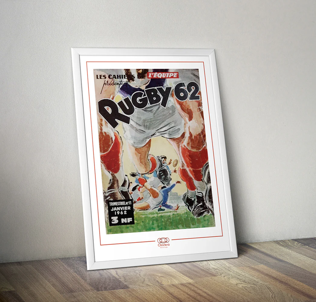 Affiche vintage rugby - L'Equipe 1962