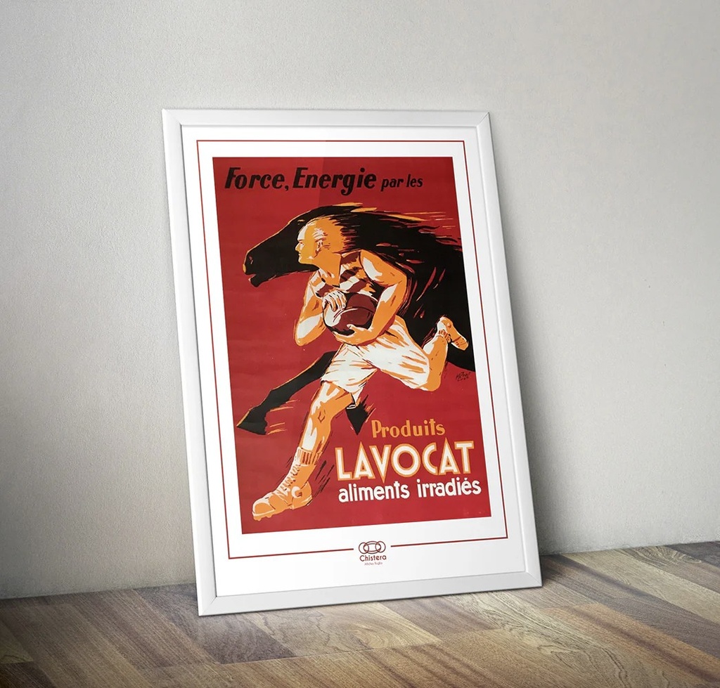 Affiche Vintage Rugby - Pub Lavocat
