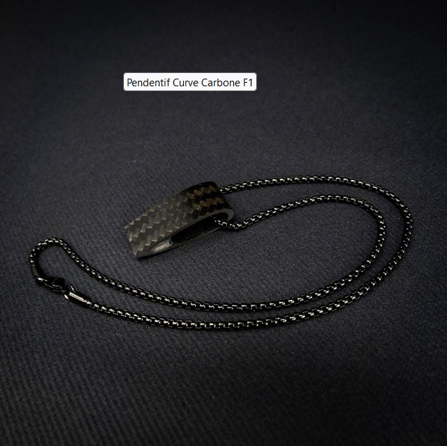 Pendentif Curve Carbone F1