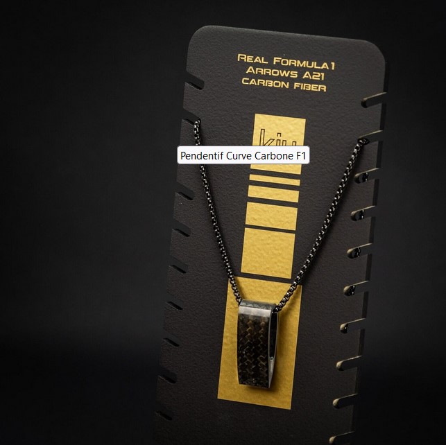 Pendentif Curve Carbone F1