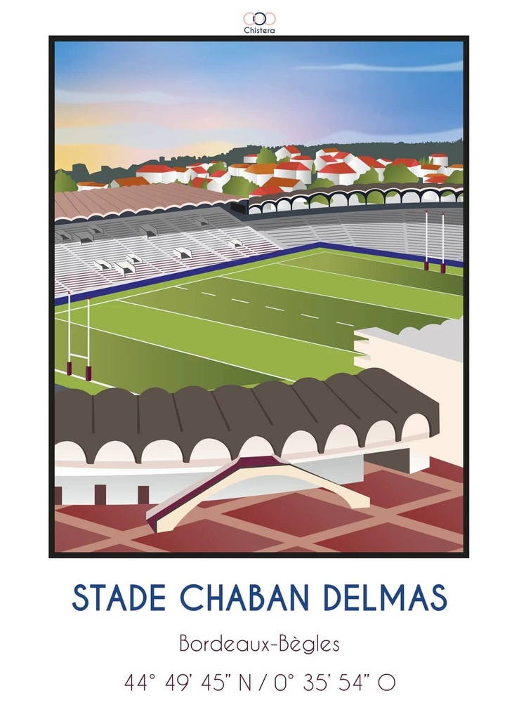 Affiche Stade Chaban Delmas-Union Bordeaux Bègles