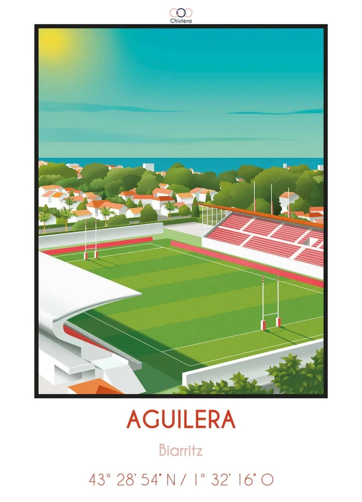 Affiche Stade Aguilera - Biarritz - Biarritz Olympique - Stade Rugby