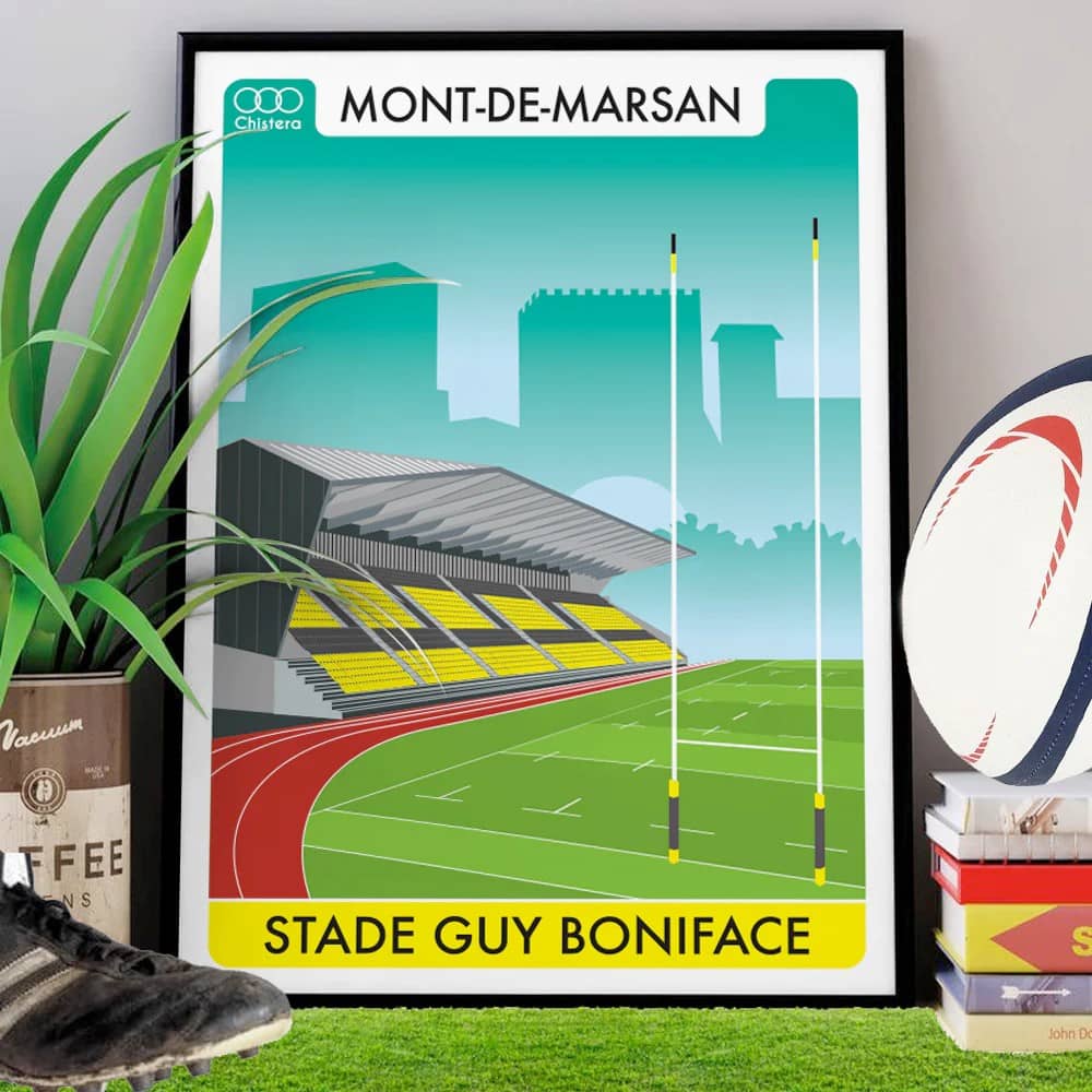 Affiche rugby Stade Mont de Marsan