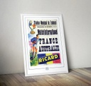 Affiche Rétro Match de Rugby - Publicité Ricard