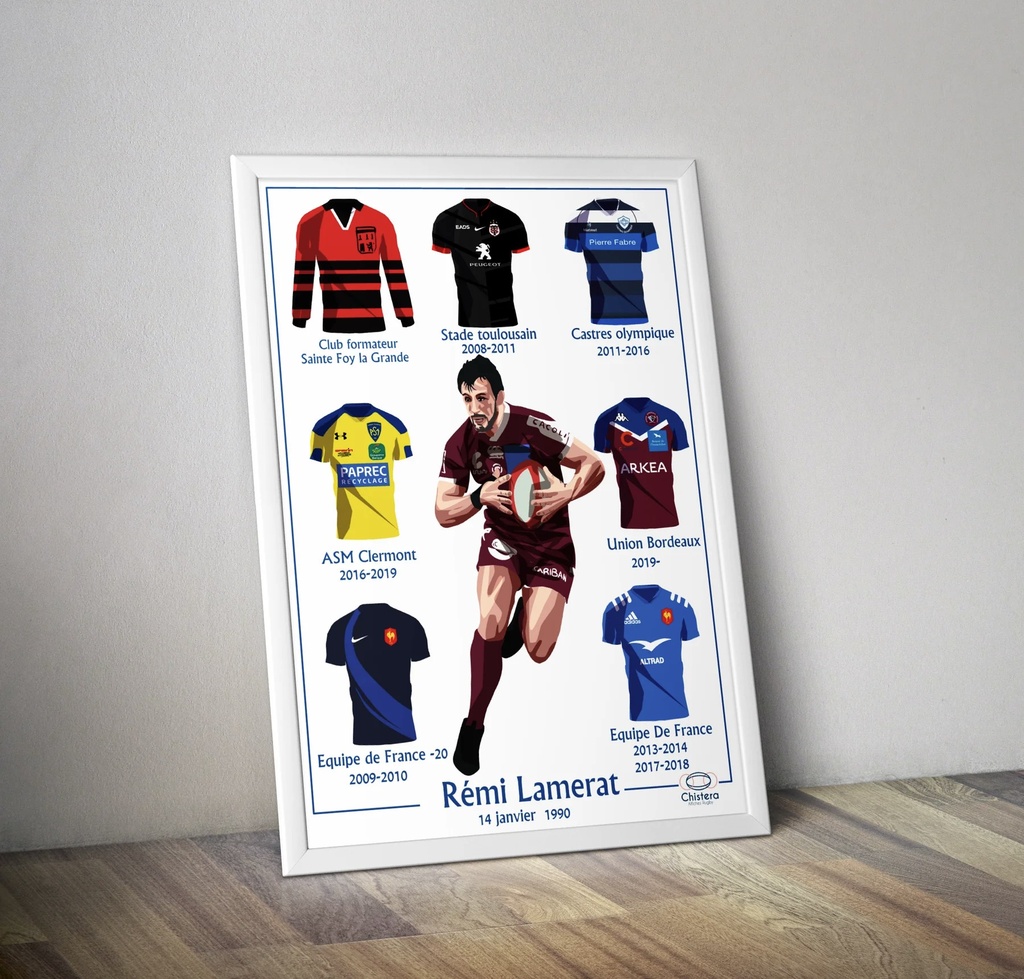 Affiche Joueur de Rugby - Rémi Lamerat