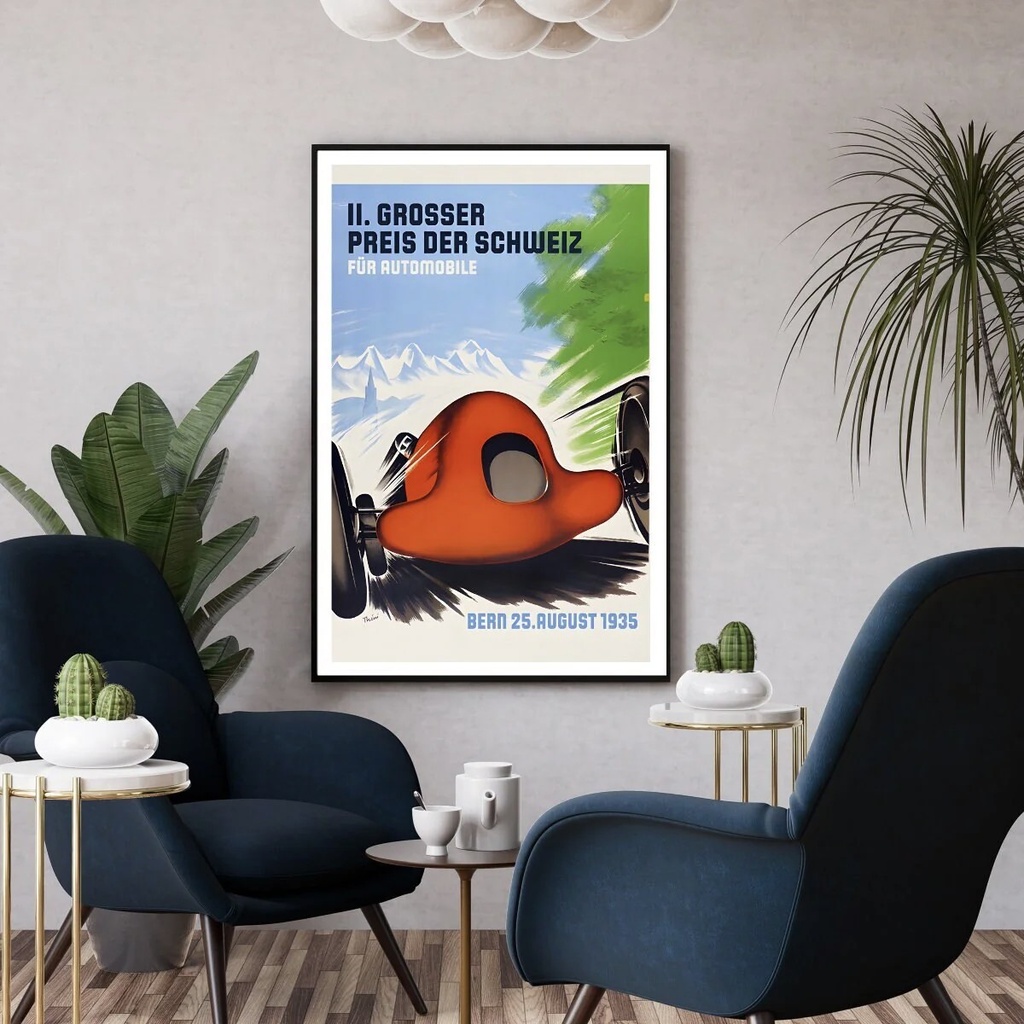 Affiche Vintage Course Auto - Bern 1935