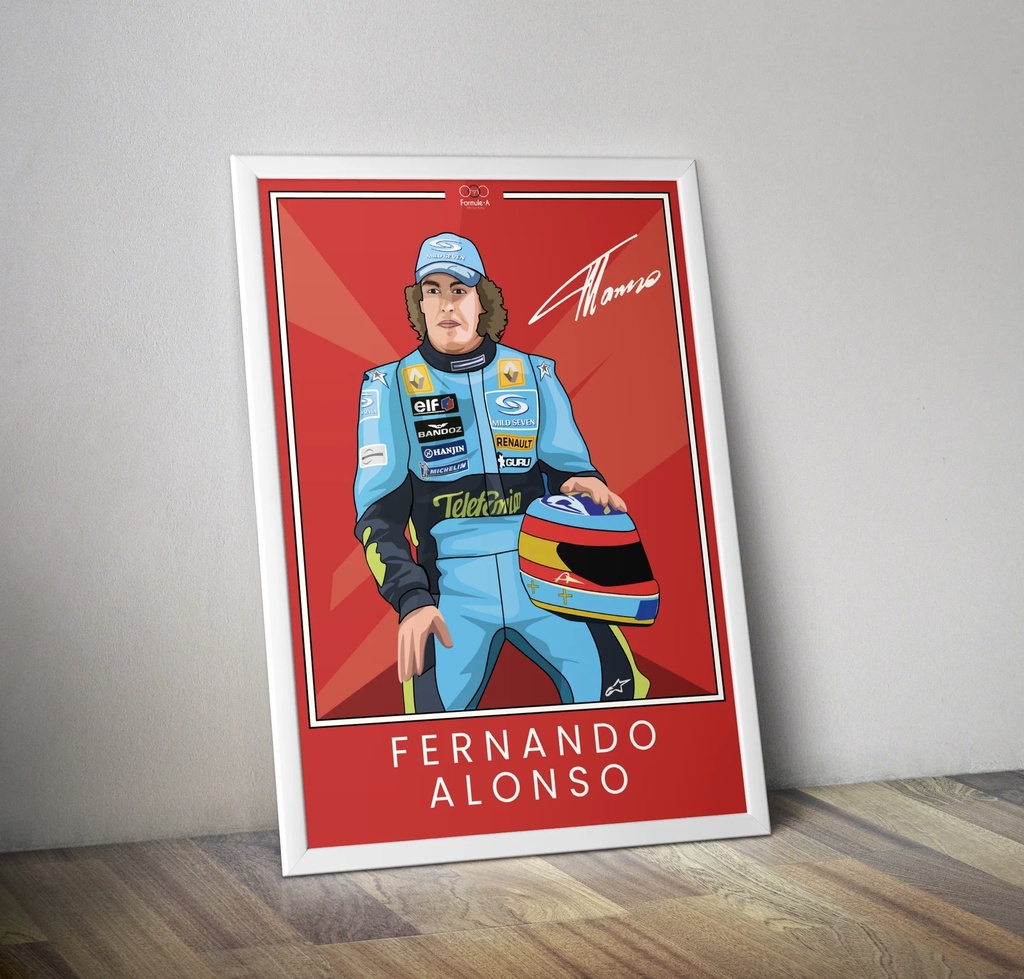 Affiche Champion Auto - Fernando Alonso 2005