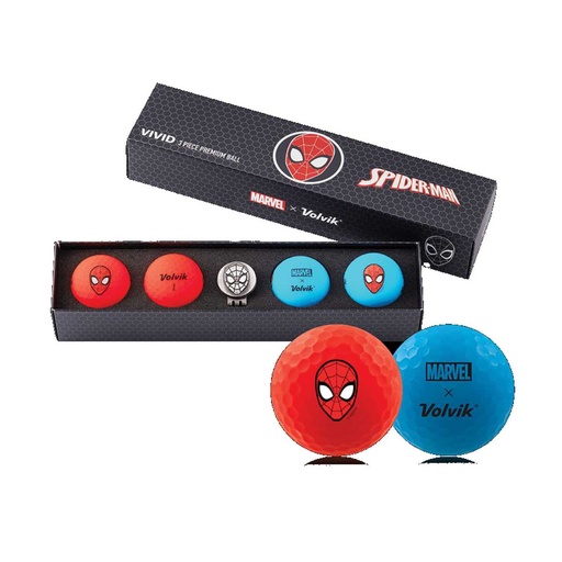 [46-1011] Boite balles de golf Spiderman