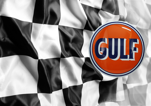 [WC1007] Plaque émaillée Gulf