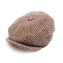 “Outlaw” Pied de Poule Beige 8 Panel Riders Cap