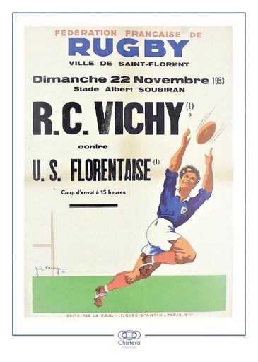 Affiche Rétro Rugby - RC Vichy