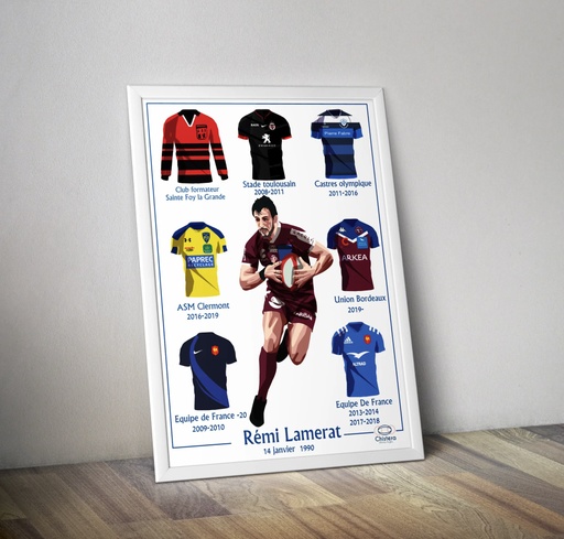 Affiche Joueur de Rugby - Rémi Lamerat