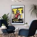 Affiche Retro Moto - Assen Nederland