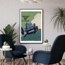 Affiche Géo Ham Grand Prix automobile organisé MCF et Le Journal