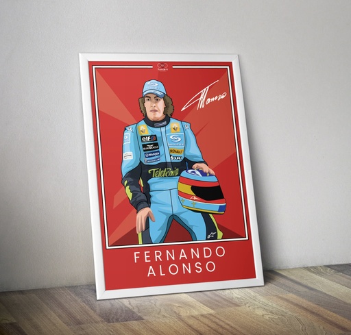 Affiche Champion Auto - Fernando Alonso 2005